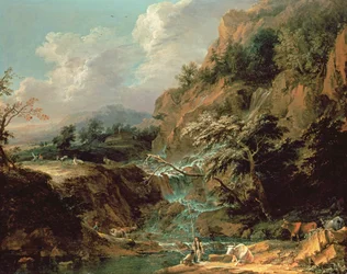 Landschap met waterval